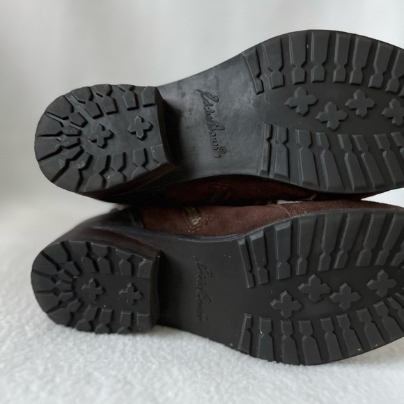 Eddie Bauer Size 7.5 Brown Leather/Textile Zippered Boots with Buckle Accents - Picture 15 of 16
